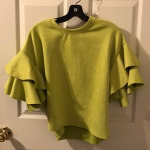 Beautiful green suede blouse never worn.